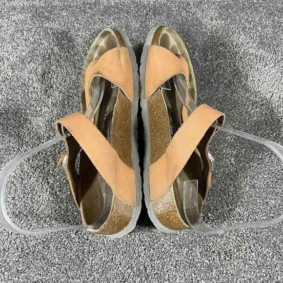 Betula Birkenstock Women's Sandals Fussbett Jasmine Coral Leather Sz 5 US Narrow - Picture 8 of 11